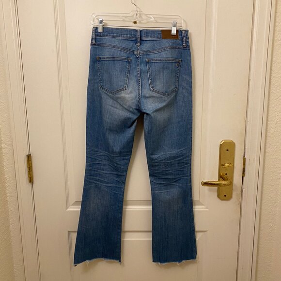 GUC Madewell Women Blue Cali-Demi Boots Jeans Medium Wash Button Closure Size 27 - Picture 5 of 11